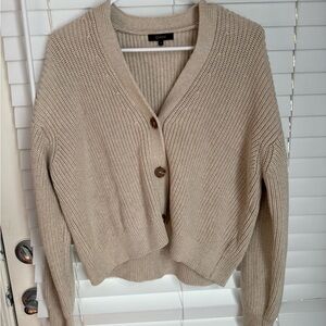 Quince Beige Women's Cardigan Sweater Size Small